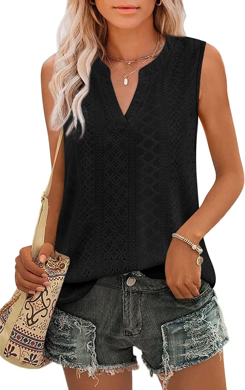 Summer Women's Sleeveless V-neck Top