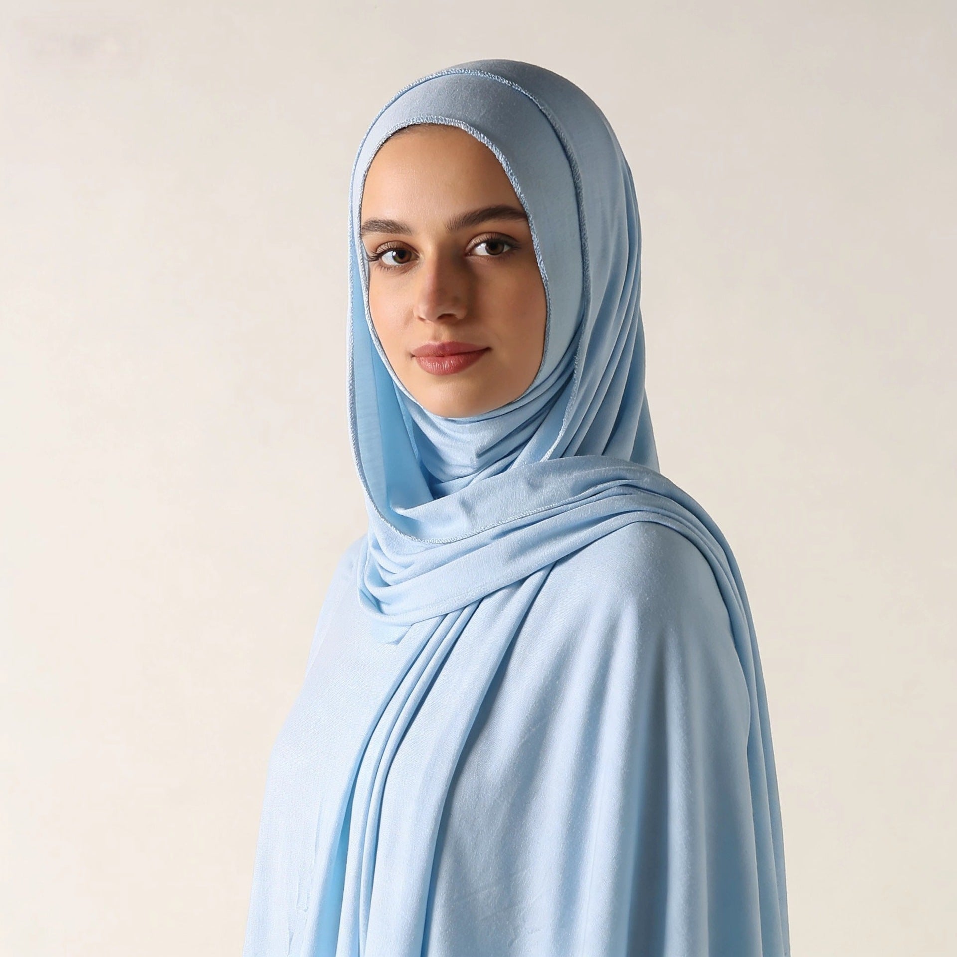 Mercerized Cotton Trendy Versatile Scarf Solid-color Long Scarf