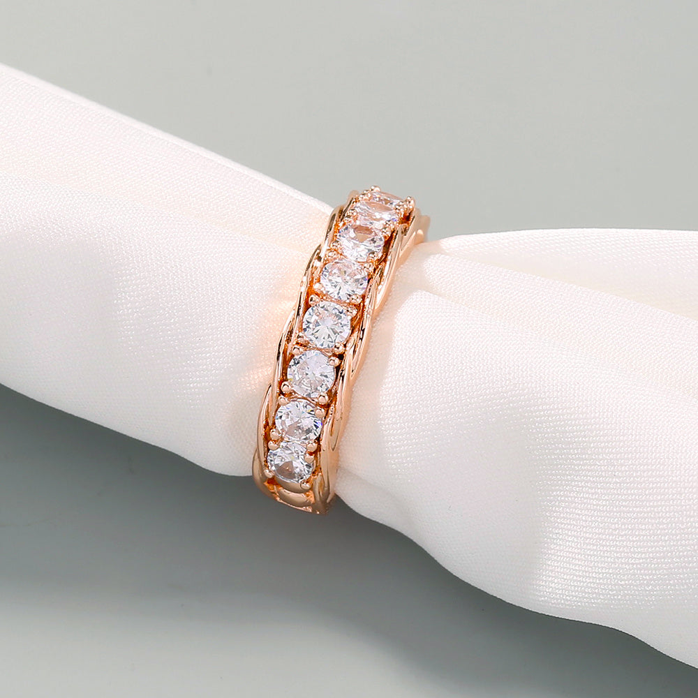 European and American fashion ring trend retro micro-inlaid zircon hand jewelry exaggerated ins style ladies accessories