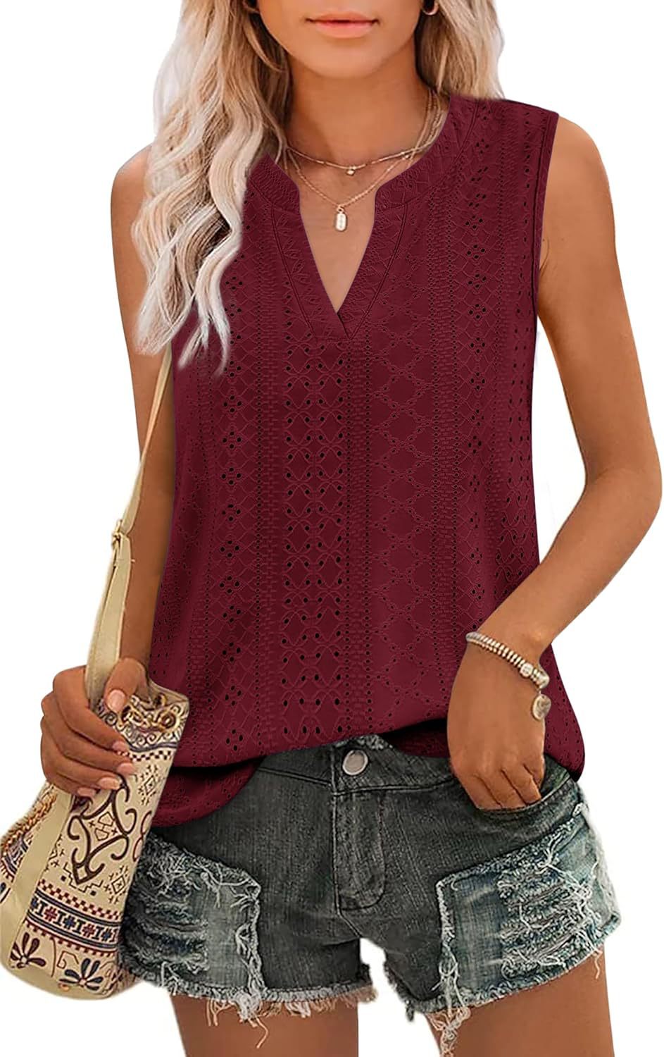 Summer Women's Sleeveless V-neck Top