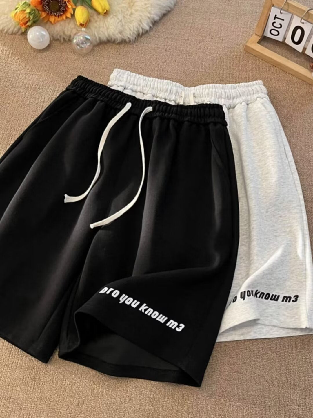 Sports Shorts Male Letter Bermuda Shorts