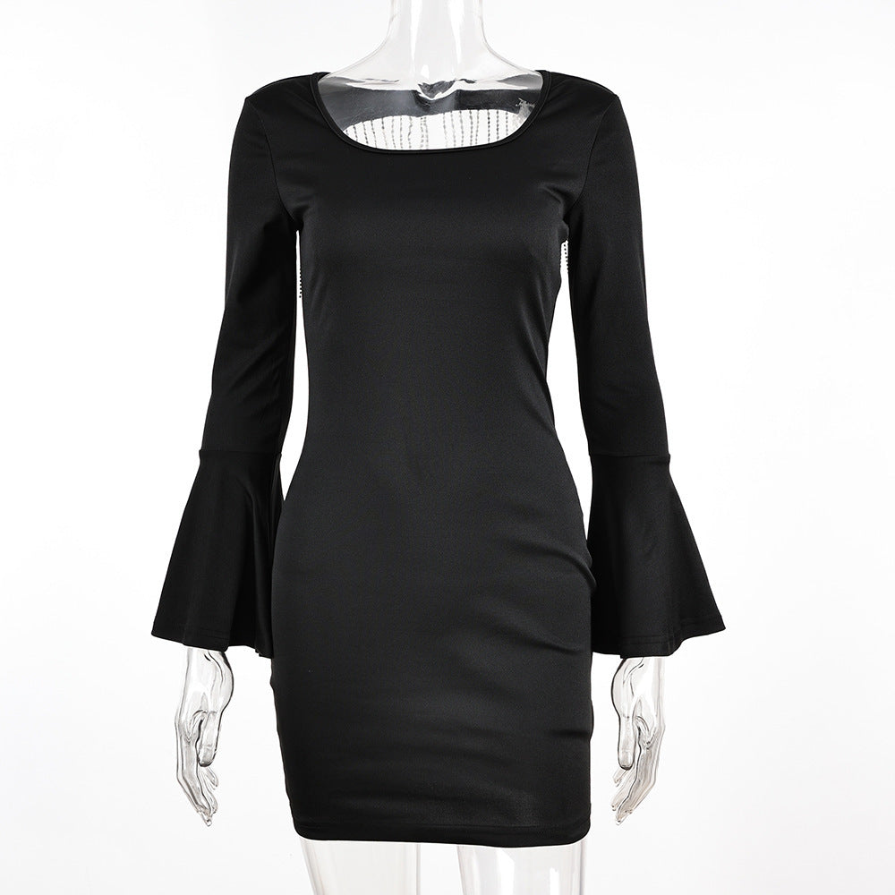 Women's Design Tassel Rhinestone Hollow Out Party Dress