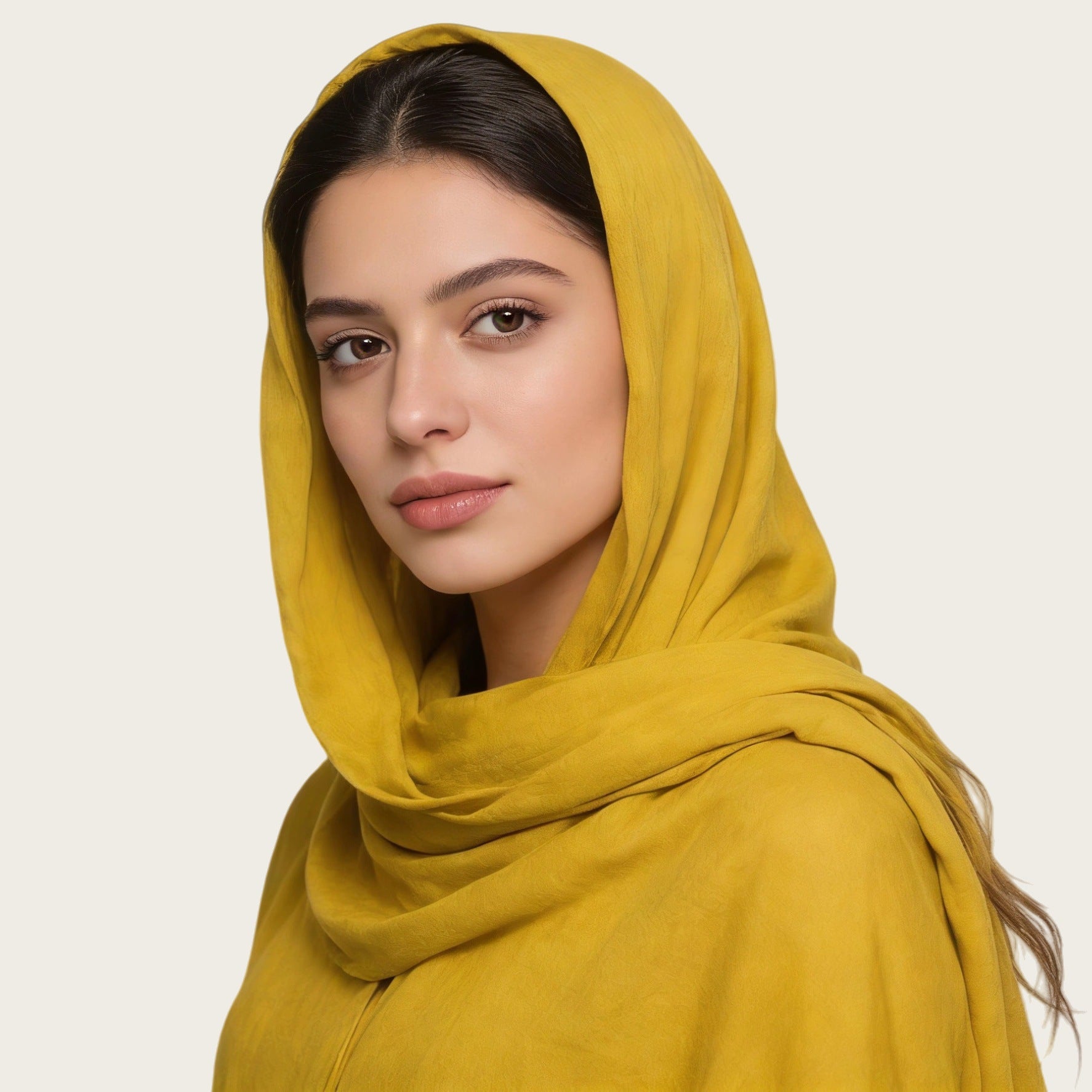 Mercerized Cotton Trendy Versatile Scarf Solid-color Long Scarf